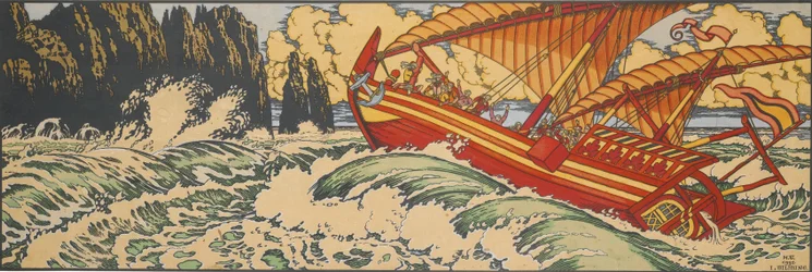 Sinbad le Marin. Illustration pour Contes de fées arabes