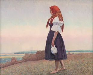 Fille avec une cruche