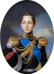 Miniature du tsarévitch Alexandre Nikolaïevitch de Russie.