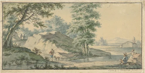 Paysage avec petit pont