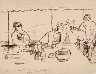 Soirée sur la terrasse, Bormes, Provence