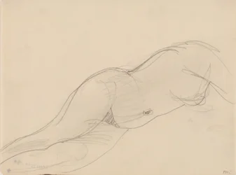 Modèle féminin, allongée
