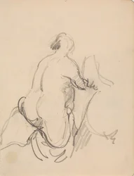 Femme nue debout, vue de dos