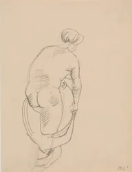 Femme nue debout, vue de dos