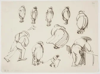Études de figures de dos