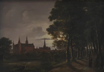 Château de Frederiksborg au clair de lune