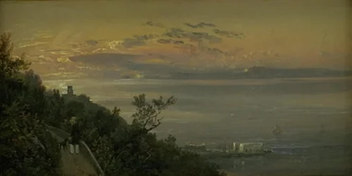Vue des collines au-dessus de Castellamare à Naples