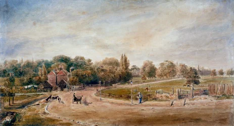 Court Lane et Lordship Lane, Dulwich, Londres, 1860