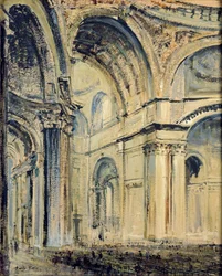 Intérieur de la cathédrale Saint-Paul, vers 1910