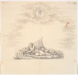 Vignette de titre pour une carte marine : "Carte des Détroits et du Sund"