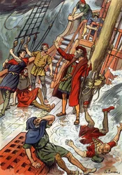 Vasco de Gama ici pendant une tempête au Cap de Bonne-Espérance en Afrique du Sud