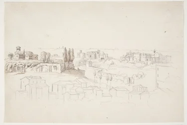 Depuis le Palatin avec église. Rome
