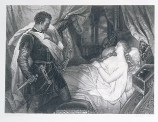 Othello et Desdemona, gravé par Eduard Buchel