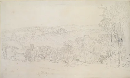 Vue lointaine du parc du château de Lowther