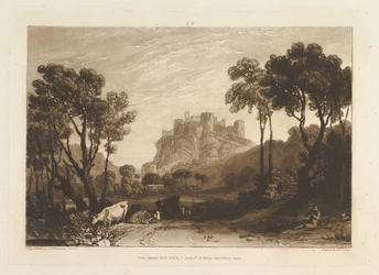 Le Château au-dessus des Prairies Liber Studiorum, partie II, planche 8, 1808