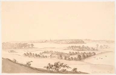 Paysage avec vue large. Glænø