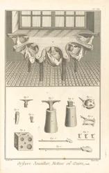 Orfèvre-joaillier, metteur en œuvre, illustration de 