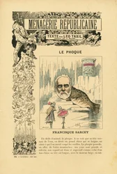 Illustration de J. Blass (1847-1892) dans Ménagerie Républicaine Galerie humoristique des principaux personnages de la Troisième République