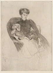 Femme et enfant, assis (Mère et enfant avec jouet)