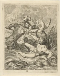 Achille combat le dieu fleuve Scamandre