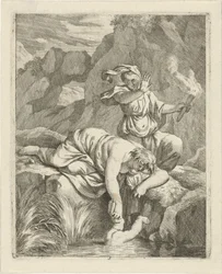 Thétis plonge Achille dans le Styx