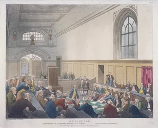 Cour du banc du roi, Guildhall, Londres, 1808