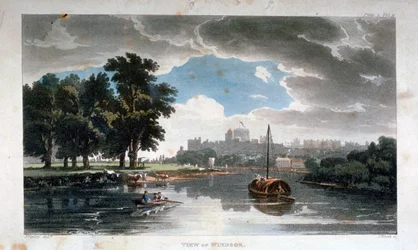 Vue de Windsor depuis la Tamise, Berkshire, vers 1820