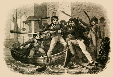 Mary Anne Talbot résistant à une presse-gang, 1822
