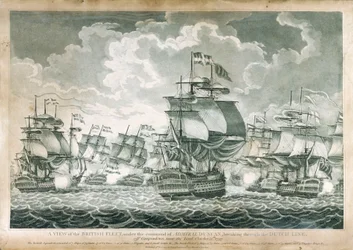 Vue de la flotte britannique sous le commandement de l
