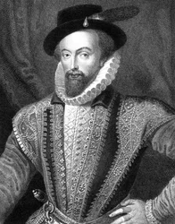 Sir Walter Raleigh, écrivain, poète, courtisan, aventurier et explorateur anglais, 1821