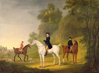 Lord Bulkeley et ses Harriers, son piqueur John Wells et Whipper-In R. Jennings, 1773