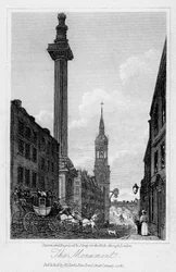 Le Monument, City of London, 1817