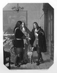 Poignée de main entre Cornelis Tromp et Michiel de Ruyter, 17ème siècle