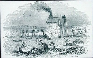 Cassage et tri des minerais de cuivre de 