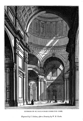 Intérieur de Saint-Paul depuis sous le dôme, 1843