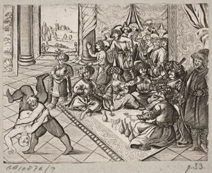 Illustration pour Adam Olearius, "Persianischer Rosenthal von einem Sinnreichen Poeten Schich Saadi [...]", Schleswig 1660