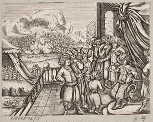 Illustration pour Adam Olearius, "Persianischer Rosenthal von einem Sinnreichen Poeten Schich Saadi [...]", Schleswig 1660
