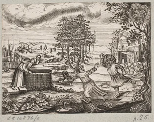 Illustration pour Adam Olearius, "Persianischer Rosenthal von einem Sinnreichen Poeten Schich Saadi [...]", Schleswig 1660