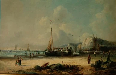 Bateaux de pêche sur le rivage