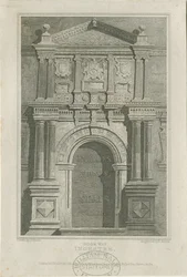 Ingestre Hall - Porte : gravure, vers 1821
