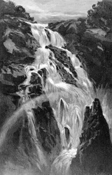 Les chutes de Barron près de Cairns, Queensland, Australie, 1886