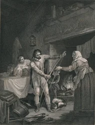 Alfred dans le cottage du vacher, milieu du 19e siècle