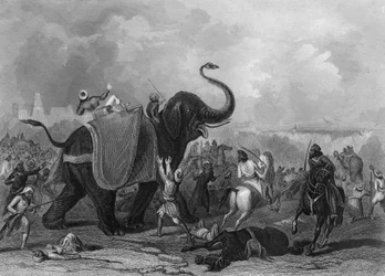 Le siège de Mooltan Multan, Inde, 1849 vers 1857