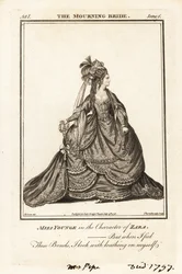 Miss Elizabeth Younge dans le rôle de Zara dans The Mourning Bride de William Congreve