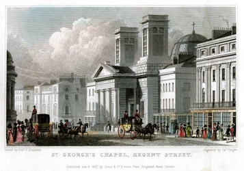 Chapelle Saint-Georges, Regent Street, Westminster, Londres, 1827
