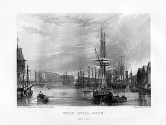 West India Dock, Londres, XIXe siècle