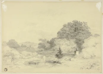Balustrade et fontaine, Saint Anne
