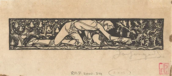 Vignette avec homme binant