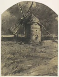 Moulin à vent en ruine