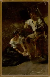 Lavement des pieds (scène sibérienne)